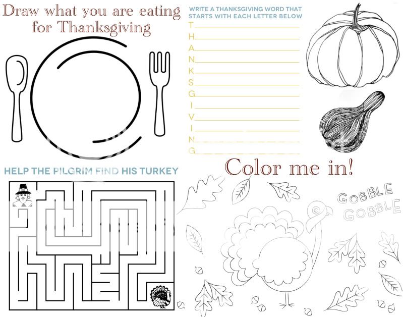 Thanksgiving Printables — All for the Boys